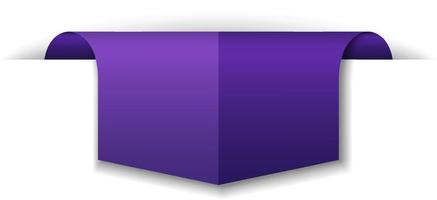 diseño de banner violeta sobre fondo blanco vector