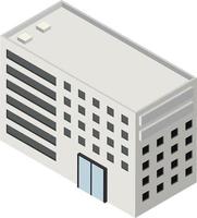 Isometric building on white background vector