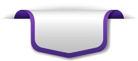 diseño de banner violeta sobre fondo blanco vector