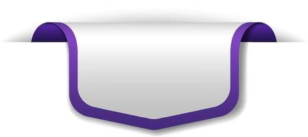 Violet banner design on white background vector