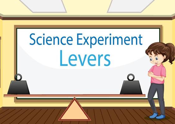Science concept with levers experiment