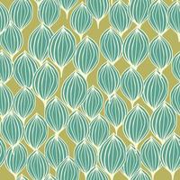 Exotic outline leaves seamless pattern. Abstract floral background. vector