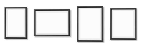 Photo frame. Picture frames set. Vector illustration