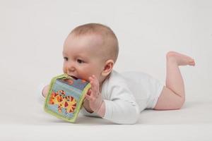 baby on a white background photo