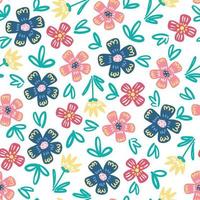 Decorative Lovely Seamless Pattern with Flowers vector