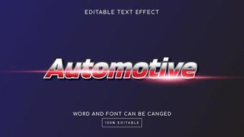 Automotive 3D editable text effect template vector