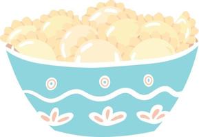 Cute Illustration of Bowl with Dumplings vector