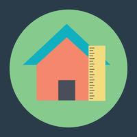 House with Ruler vector