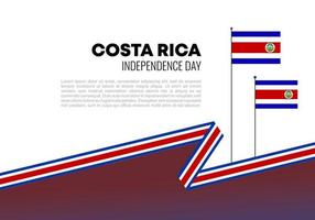 día de la independencia de costa rica para la celebración nacional el 15 de septiembre. vector