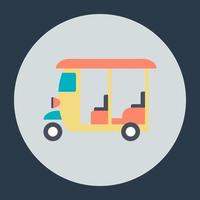 Trendy Rickshaw Concepts vector