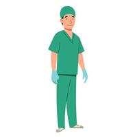 el personaje de un médico europeo de larga duración. vector