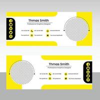 email signature template vector