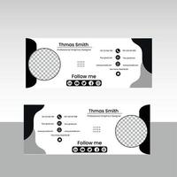 email signature template vector