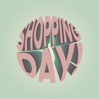 Vector of Shopping Day. Perfect for sale, discount, marketing content, etc.