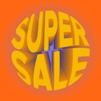 Vector of Super Sale. Perfect for sale, discount, marketing content, etc.