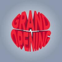 Vector of Grand Opening. Perfect for sale, discount, marketing content, etc.