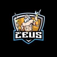 ilustración del logotipo de la mascota de zeus esport vector