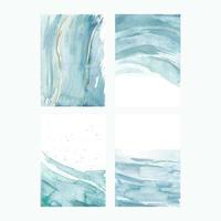 Blue abstract watercolor background vector
