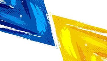 Ukraine Flag with Brush Concept. Flag of Ukraine in Grunge and Halftone Style vector