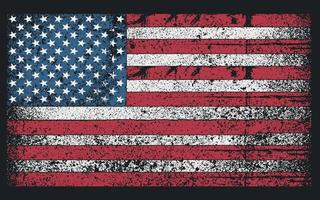 Distressed American Flag Grunge Style Concept vector