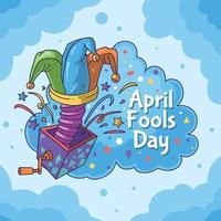 April Fools Day Surprise Box vector