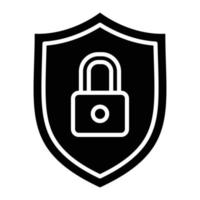 Security Shield Glyph Icon vector