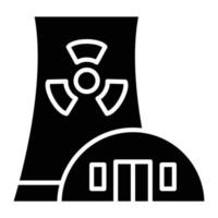 icono de glifo nuclear vector