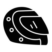 Helmet Glyph Icon vector