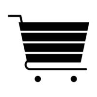 icono de glifo de carrito de compras vector