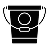 Water Bucket Glyph Icon vector