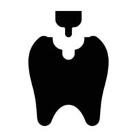 Dental Filling Glyph Icon vector