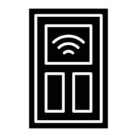 Smart Door Glyph Icon vector