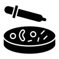 Petri Dish Glyph Icon vector