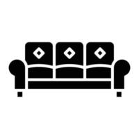 Sofa Glyph Icon vector