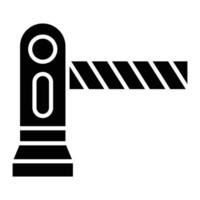 Auto Barrier Glyph Icon vector