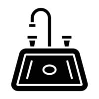 Sink Glyph Icon vector