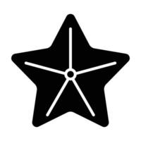 icono de glifo de estrella de mar vector