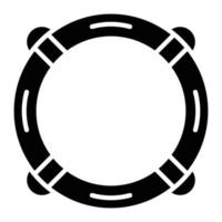 Lifebuoy Glyph Icon vector