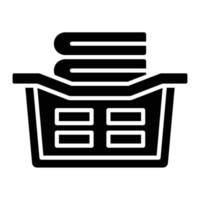 Laundry Basket Glyph Icon vector