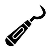 Dental Probe Glyph Icon vector