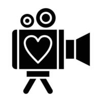 Video Camera Glyph Icon vector