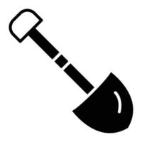 Shovel Glyph Icon vector