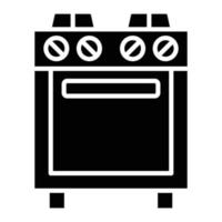 Gas Stove Glyph Icon vector