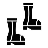 Firefighter Boots Glyph Icon vector