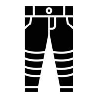 Firefighter Pants Glyph Icon vector