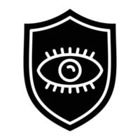 icono de glifo de visión de seguridad vector