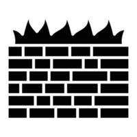 icono de glifo de firewall de computadora vector