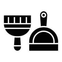 Dustpan Glyph Icon vector