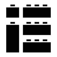Blocks Glyph Icon vector