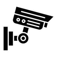 CCTV Camera Glyph Icon vector